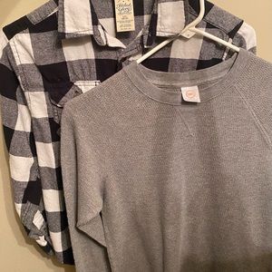 Pair of 2: Long Sleeve Shirts -Size: 10/12 or Large